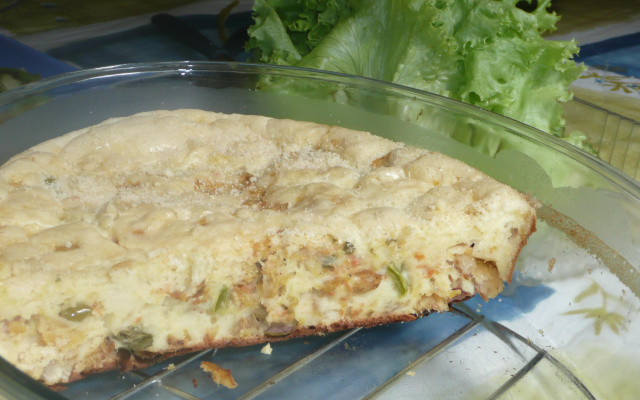 Torta de bacalhau de liquidificador