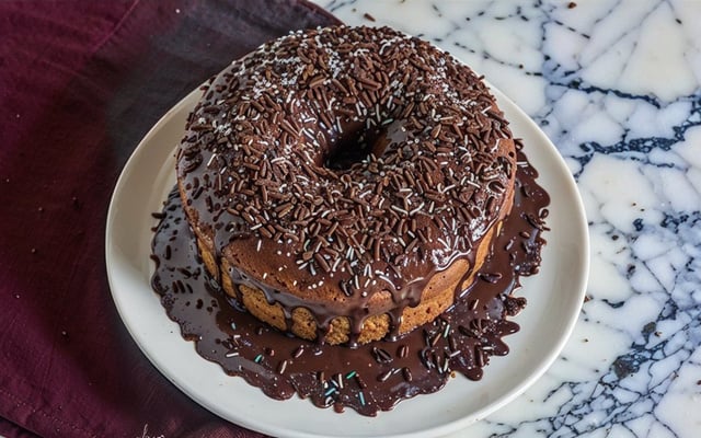 Bolo de chocolate no liquidificador
