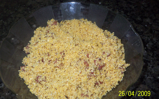 Farofa de flocãde milho