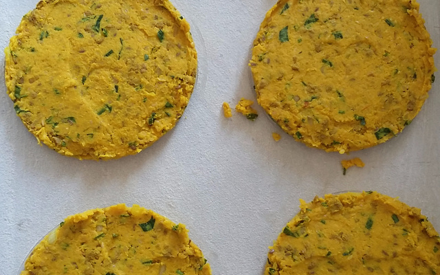 Hambúrguer de grão-de-bico