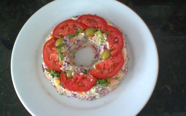 Salada de maionese com frango