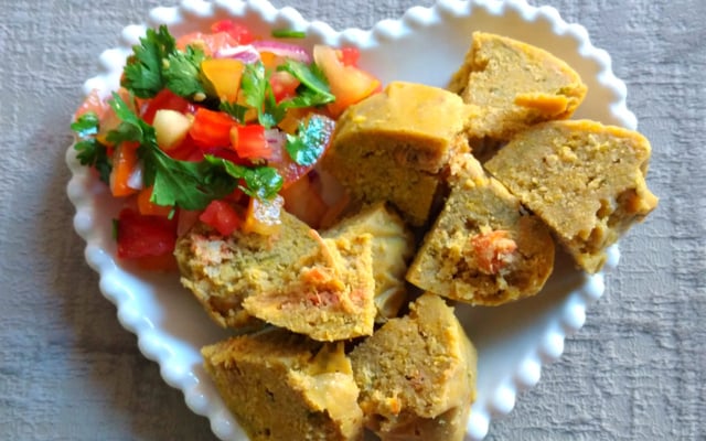 Abará no papel alumínio 