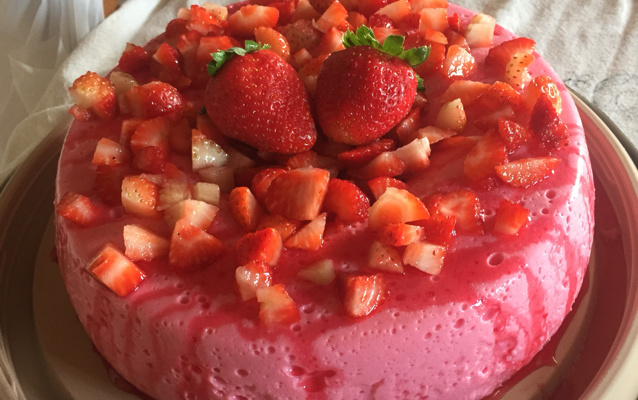 Pudim mousse de iogurte