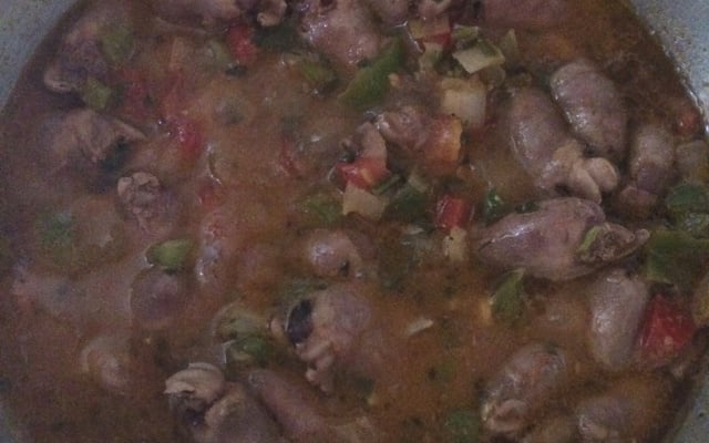 Coração de frango ao molho