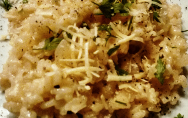 Risoto de alho poró