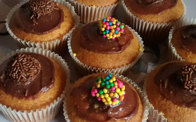 Cupcake de cenoura com Brigadeiro