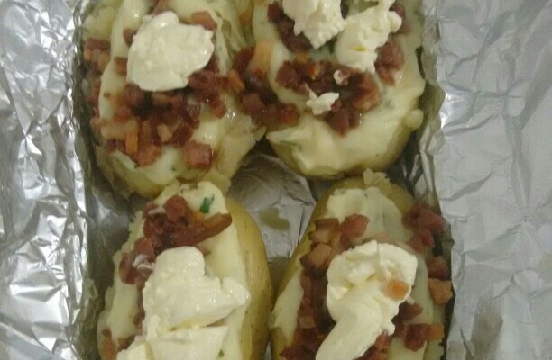 Batata recheada fácil