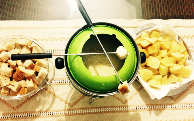 Fondue de queijo simples