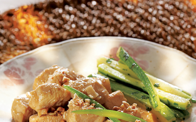 Frango ao coco e abobrinha