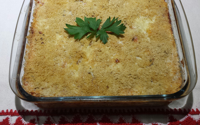 Delícia de inhame com atum