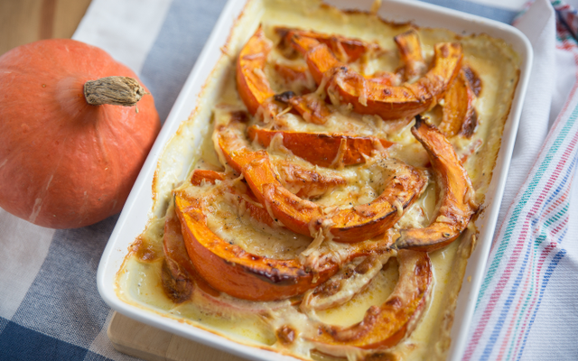 Moranga com queijo parmesão 