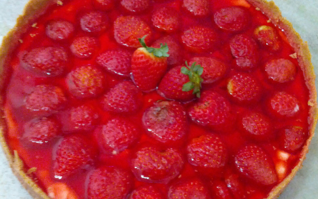 Torta de morango prática