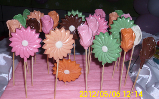 Flores de chocolate