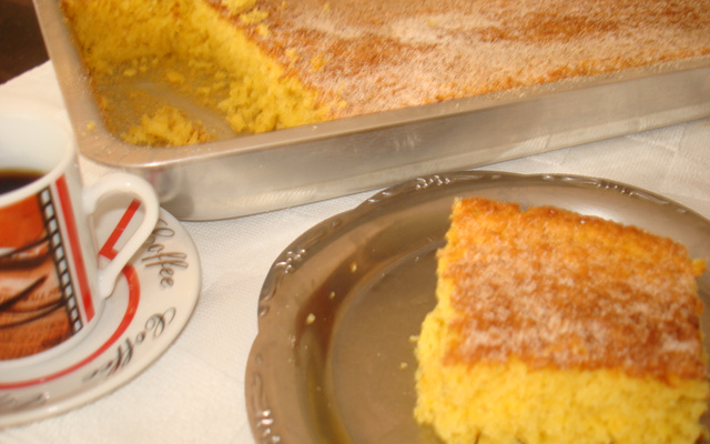 Bolo de milho no liquidificador