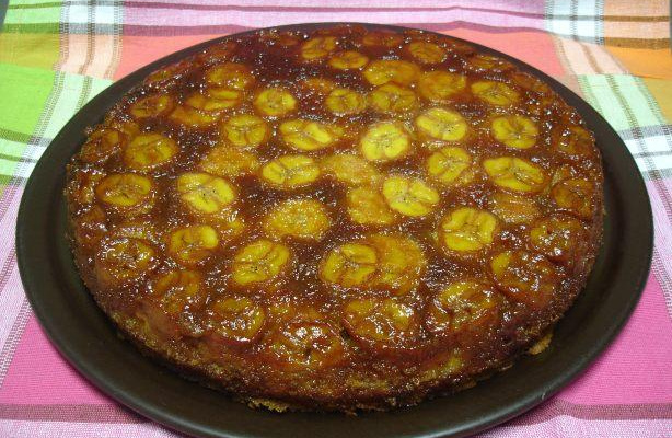 Torta de banana com chocolate