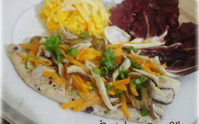 Filé de tilápia com shitake