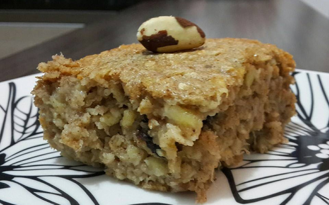 Bolo de aveia e banana