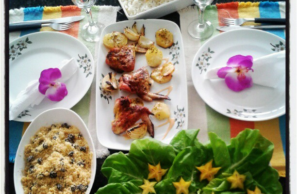 Asinha ou coxinha de frango ao molho de maracúja