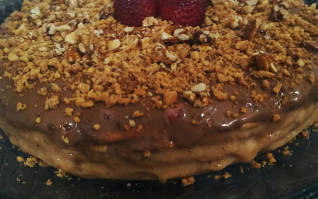 Torta de doce de leite e amendoim