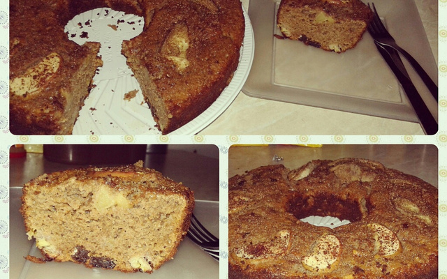Bolo de Maçã Integral com Aveia e Passas
