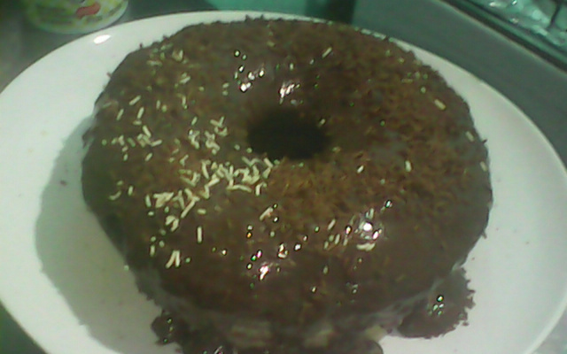 Bolo nega maluca de liquidificador