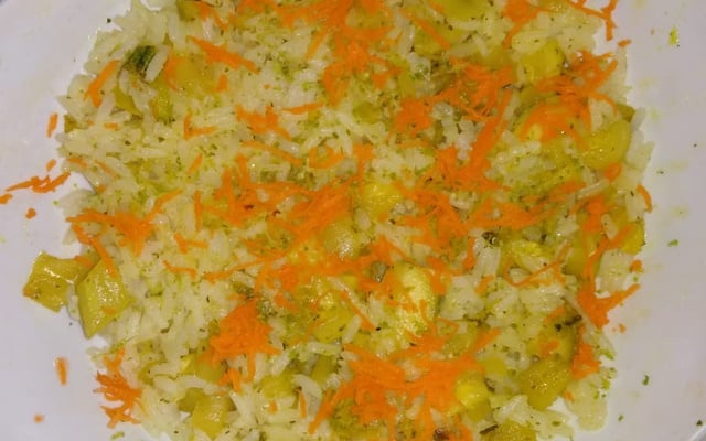 Risoto de limão e abobrinha