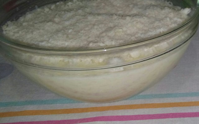 Arroz doce com coco ralado