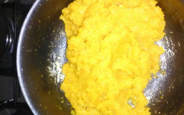 Purê de abóbora japonesa