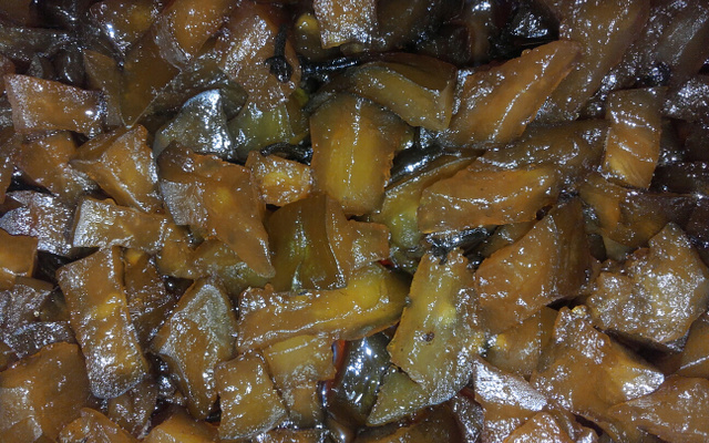 Doce de mamão verde em cubinhos