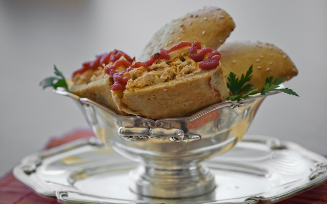 Pastel de frango assado