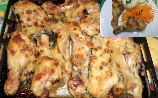 Frango com creme de cebola