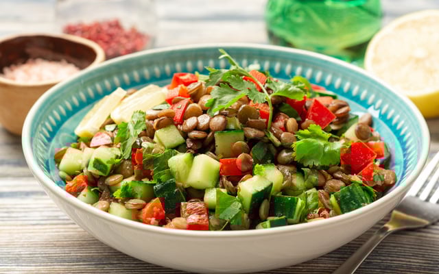 Salada de lentilha