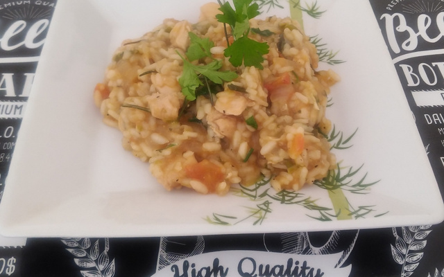 Risoto de frango