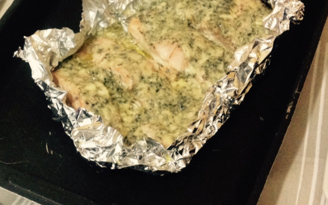 Salmão com gorgonzola