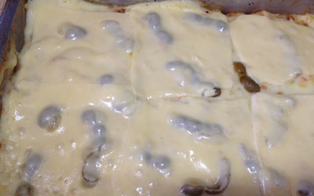 Escondidinho de salmão com queijo