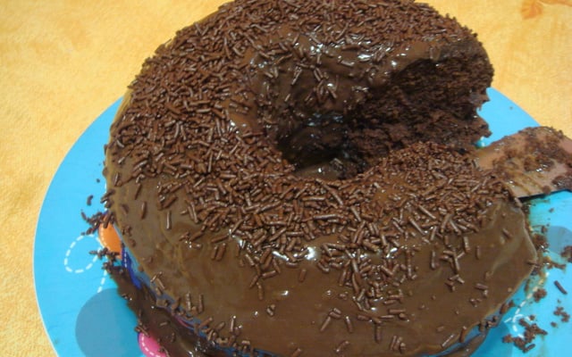 Bolo de chocolate rápido e maravilhoso