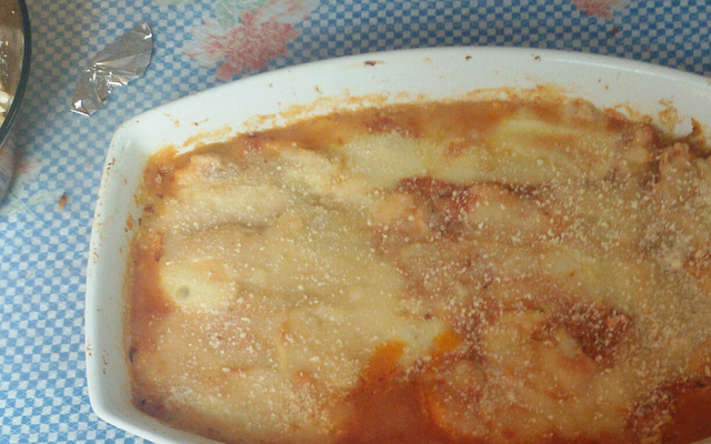 Escondidinho de frango e queijo