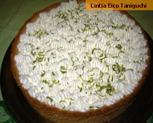 Torta com ganache e mousse de limão