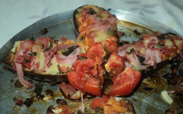 Berinjela recheada do Burcão