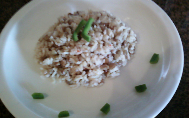 Arroz com lentilha