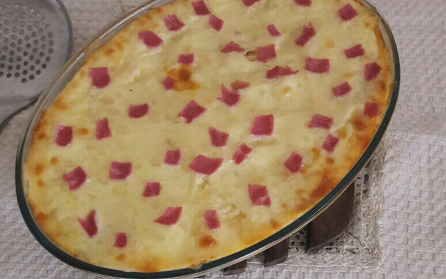 Bolo de batata com creme de leite da Aline