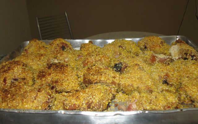 Frango com farinhas da Elaine