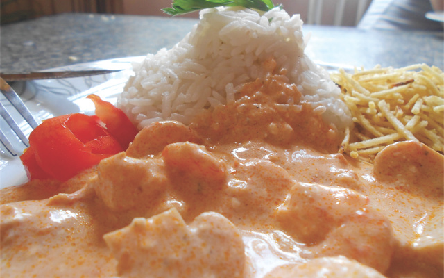 Estrogonofe de camarão