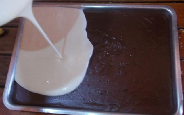 Creme de chocolate duas camadas