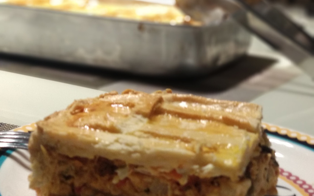 Torta de frango da dona Lúcia