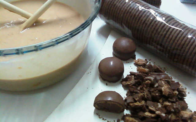Pavê de bolacha de chocolate