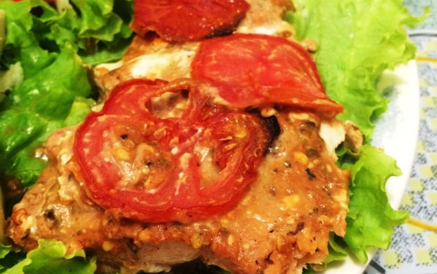 Salmão de forno ao molho do chef