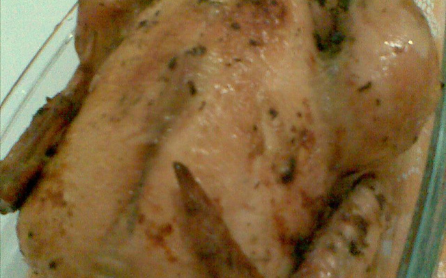 Frango recheado com farofa de banana