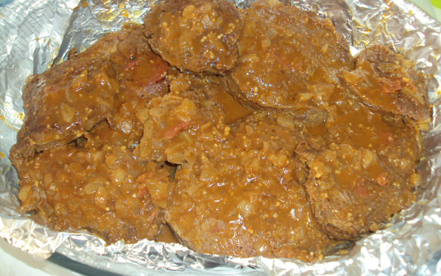 Carne com calabresa