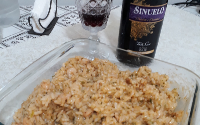 Risoto de camarão especial